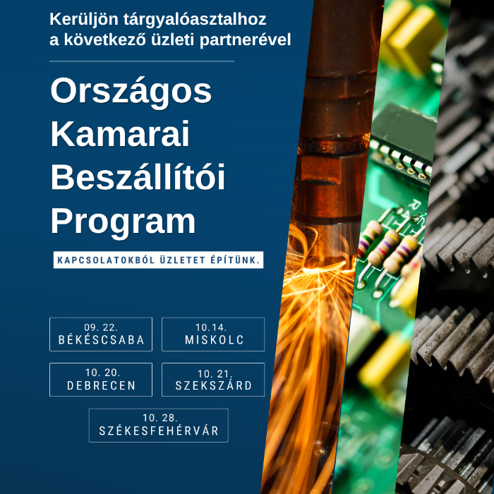 Dél-dunántúli Beszállítói Fórum- Szekszárd 2026.október 21.