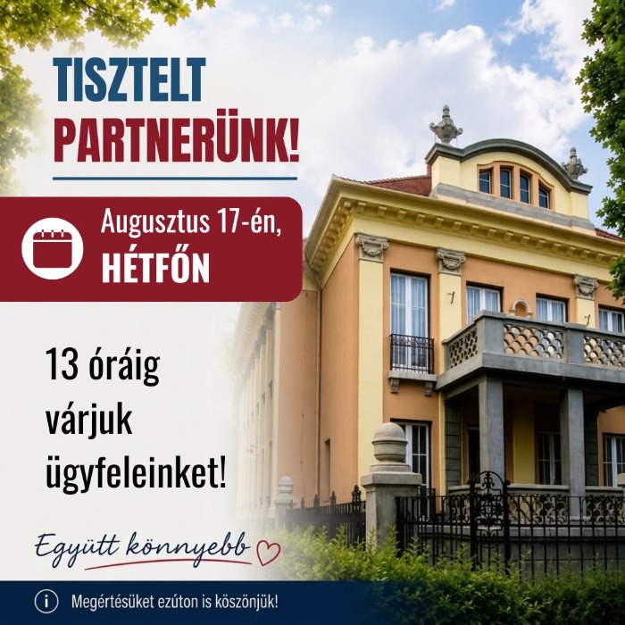 Kamarai nyitvatartás 08.17.