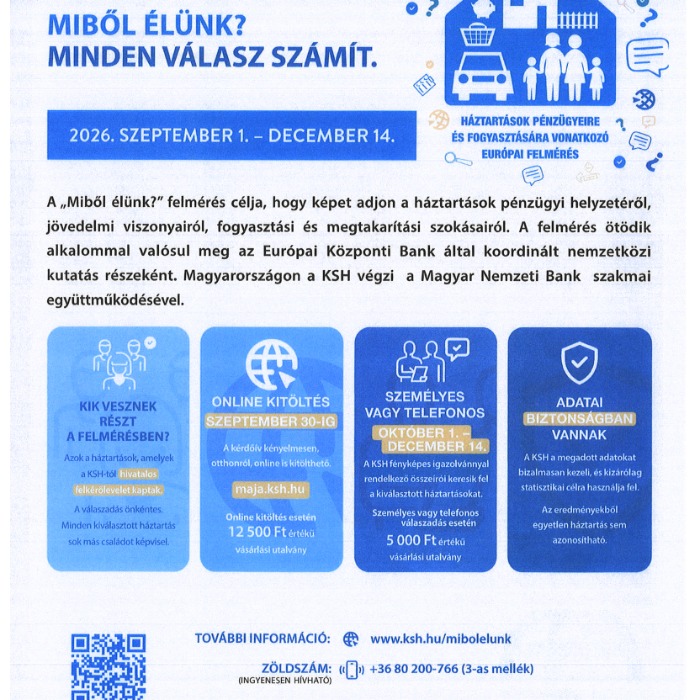 KSH - "Miből élünk?" - adatfelvétel
