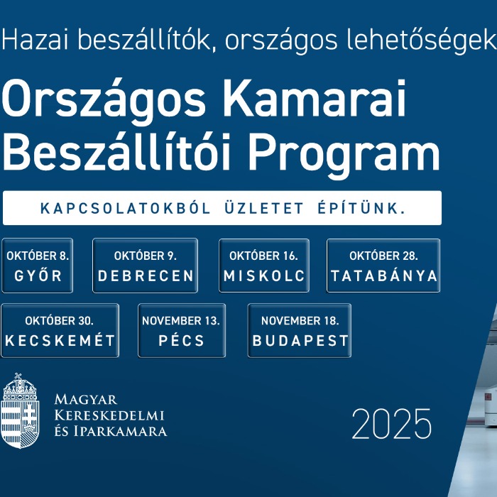 ORSZÁGOS KAMARAI BESZÁLLÍTÓI PROGRAM 2025. ŐSZ