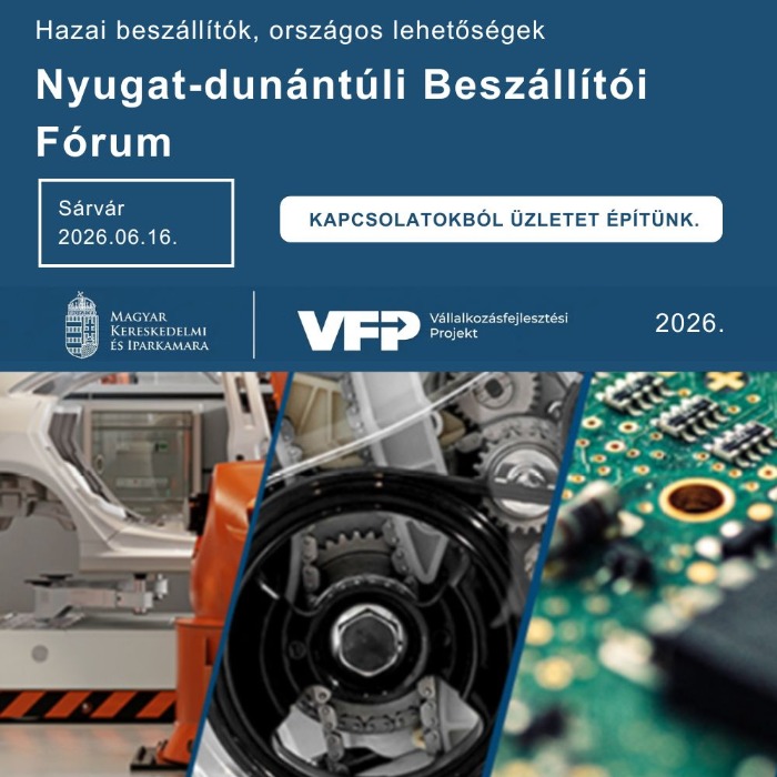 Nyugat-dunántúli Beszállítói Fórum - Sárváron várjuk a vállalkozókat!