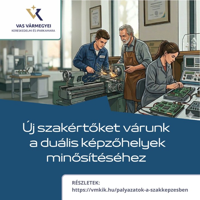 Új szakértőket várunk a duális képzőhelyek minősítéséhez