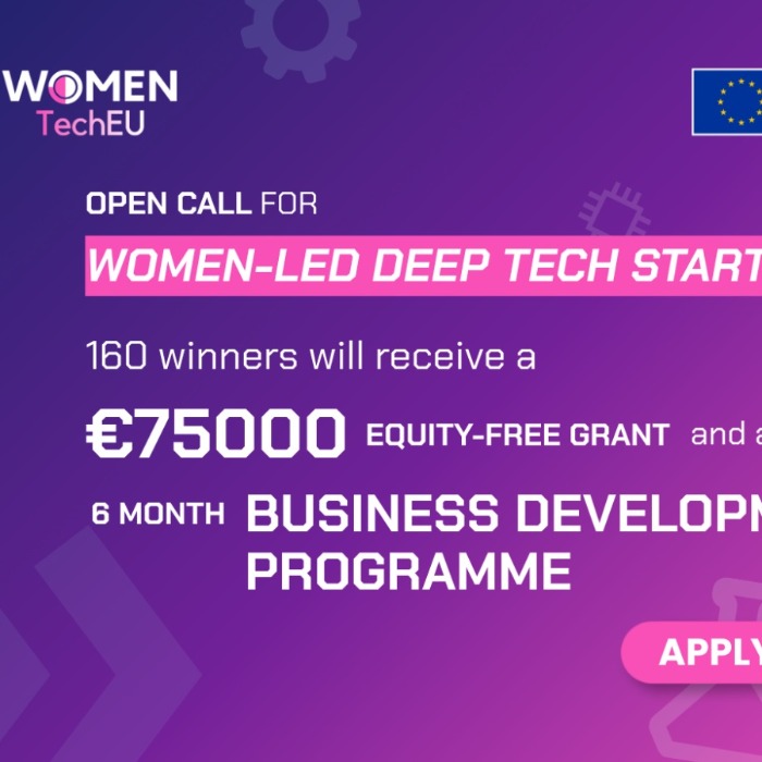 Women TechEU pályázat: vissza nem térítendő támogatás női deep tech startupoknak